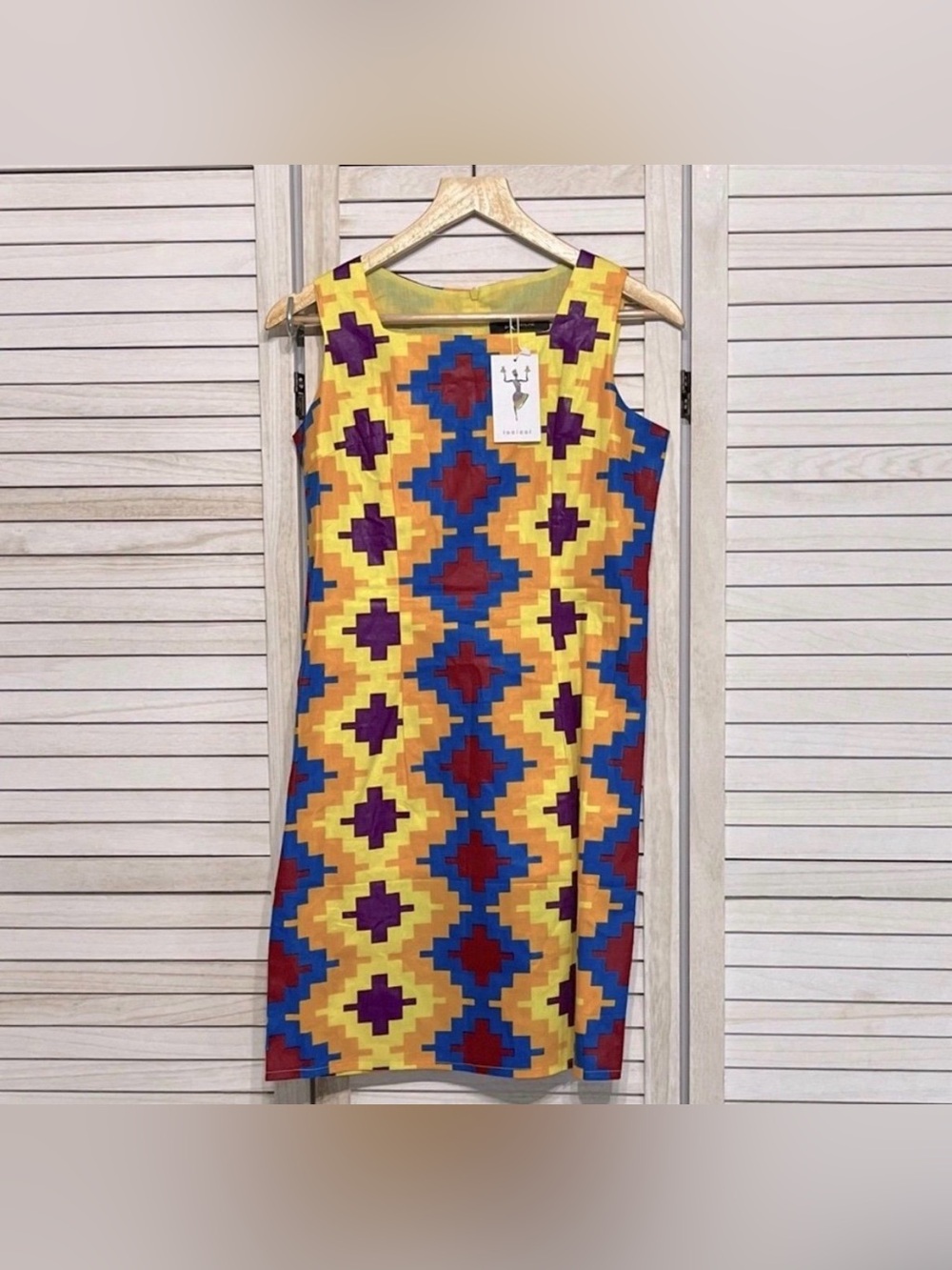 NWT BAZINRICHE African Style Sheath Sun Dress Size XS PRICE FIRM